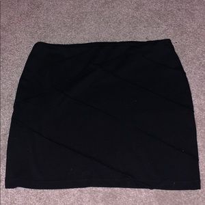 Black mini skirt.